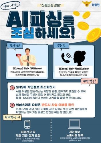 AI 피싱 경고 포스터[경찰청 제공]