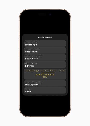아이폰 점자 기능[애플 제공]