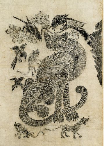 한국 호작도 판화[고판화박물관 제공. 재판매 및 DB 금지]