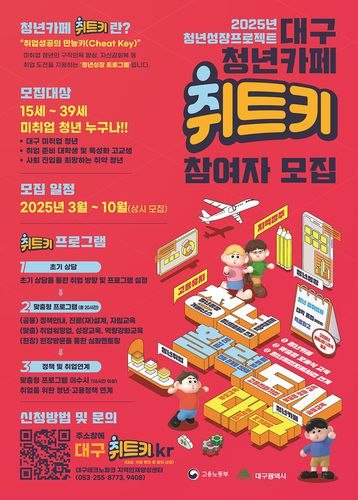 대구 청년카페 취트키 참여자 모집 안내[대구시 제공. 재판매 및 DB 금지]