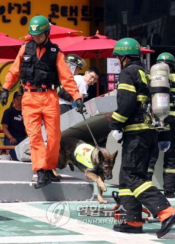 2007년 재난대비 긴급구조 종합훈련[연합뉴스 자료사진]