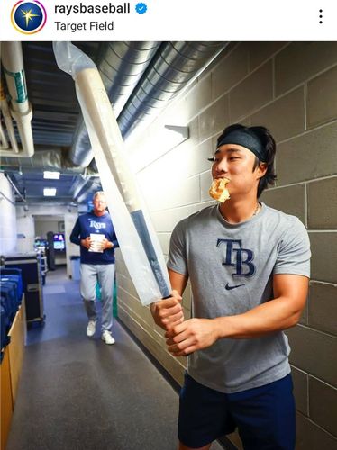 탬파베이 이적 후 첫 경기를 준비하는 김하성[탬파베이 레이스 인스타그램 캡처. 재판매 및 DB금지]