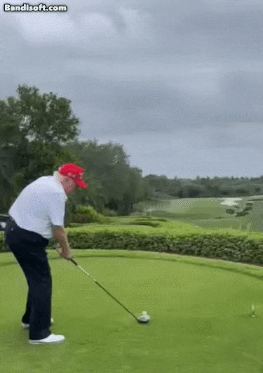 도널드 트럼프 미국 대통령이 6일 올린 티샷 영상./트루스소셜