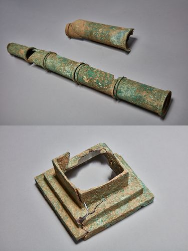 금동보당(위)과 기단[불교문화재연구소 제공. 재판매 및 DB 금지]