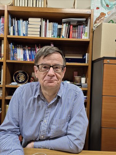 연합뉴스와 인터뷰 중인 란코프 교수 [윤근영 기자 촬영]