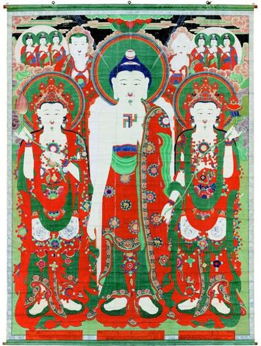 '옥천사 영산회 괘불도' 및 함[문화재청 제공, 재판매 및 DB 금지]