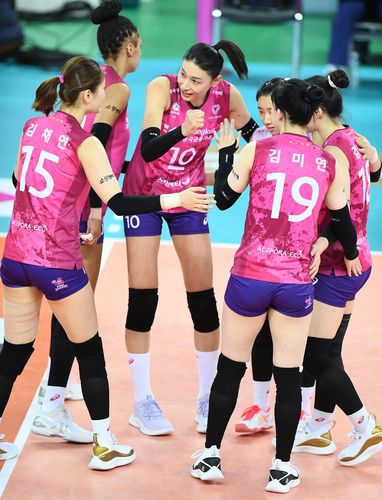 흥국생명 선수단[한국배구연맹 제공. 재배포 및 DB금지]