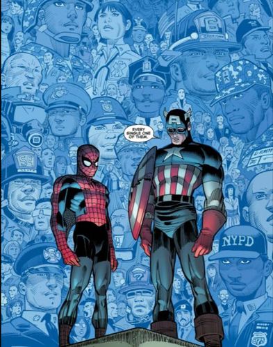 9·11 때 희생된 현장 요원들 추모하는 마블 히어로들[마블 홈페이지 캡처]