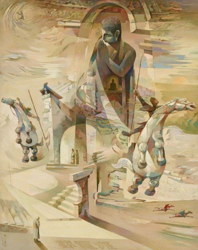 신영헌,신라송, 1968, 캔버스에 유화 물감, 161.7×129.5cm[국립현대미술관 제공. 재판매 및 DB 금지]