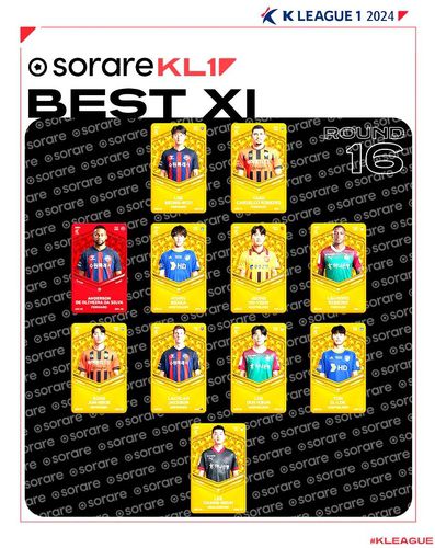 하나은행 K리그1 2024 16라운드 베스트 11[한국프로축구연맹 제공. 재판매 및 DB 금지]