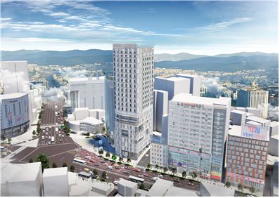 신촌지역(서대문)구역 제2-2지구 도시정비형 재개발 조감도.