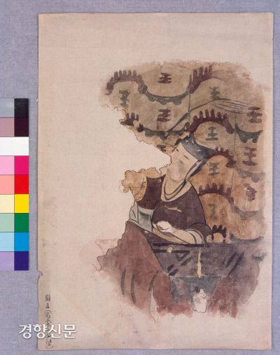 감신총 벽화 뒤에 새겨진 임금 王자. 무덤 주인공이 고구려 5세기 임금일 가능성이 있다.|국립중앙박물관 소장