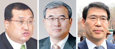 사법농단 의혹에 연루되 임성근, 이민걸, 신광렬 부장판사(왼쪽부터).