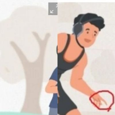 논란이 된 집게손가락 형태의 나뭇가지(왼쪽)와 집게손가락을 하고 있는 레슬링 선수 이미지[사진출처=블라인드]