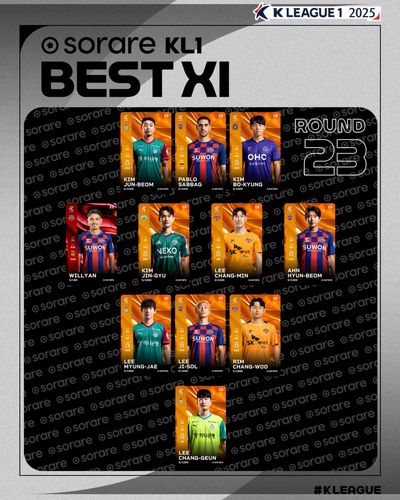 하나은행 K리그1 2025 23라운드 베스트 11[한국프로축구연맹 제공. 재판매 및 DB 금지]