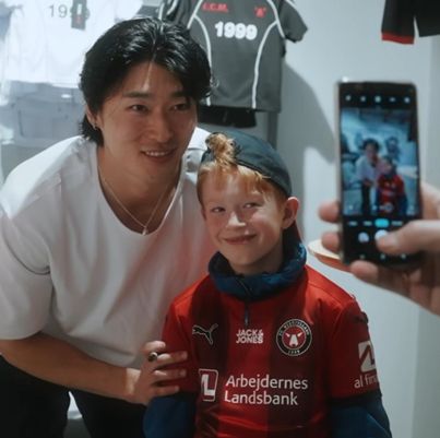 덴마크 미트윌란 공격수 조규성(왼쪽). [사진 미트윌란 SNS]