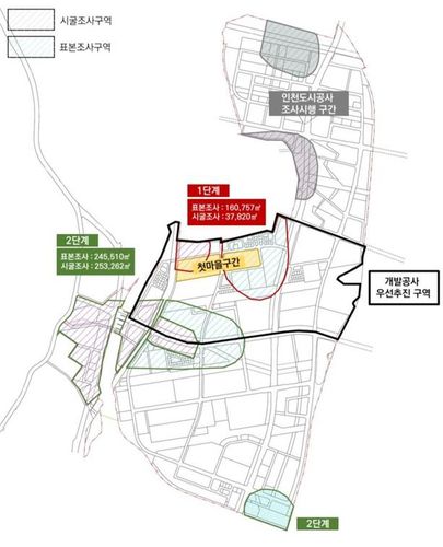 문화재 시굴·표본 조사 지역[LH 제공. 재판매 및 DB 금지]