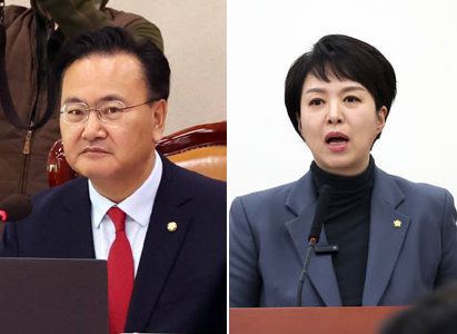 유상범 의원(왼쪽), 김은혜 의원