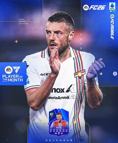 세리에A 11월의 선수로 뽑힌 제이미 바디[세리에A SNS 캡처. 재판매 및 DB 금지]