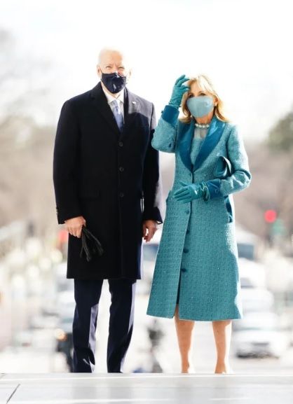 지난 2021년 1월 20일(현지시간) 조 바이든 전 미국 대통령의 영부인 질 바이든 여사가 대통령 취임식에 참석한 모습. [AP]