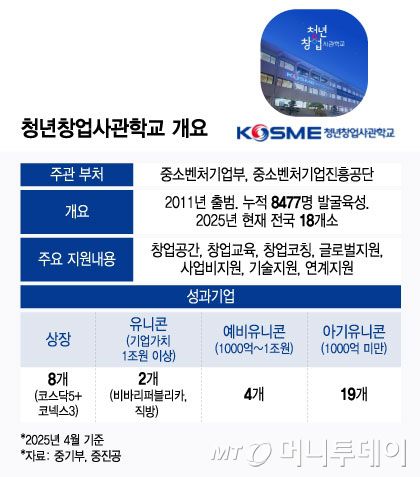 청년창업사관학교 개요/그래픽=윤선정