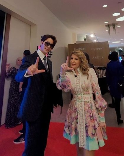 배우 박지안과 국제필링학회 회장 Dr. Fotini Bageorgou