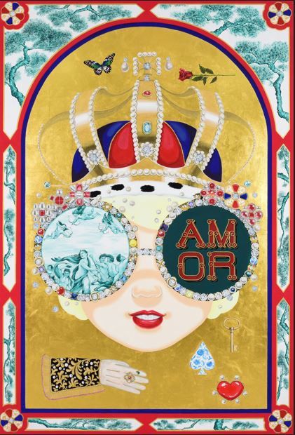 [서울=뉴스핌]이영란 미술전문기자=국내는 물론 해외에서도 호응이 뜨거운 김지희(Kim Jihee)작가의 근작 회화 'Eternal Golden'. 2024. Applied 24K Gold leaf, Colored on Korean paper. 193x130cm. [사진=작가 제공]  2025.06.27 art29@newspim.com