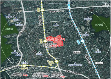 강북구 미아동 791-364번지 일대 위치도.