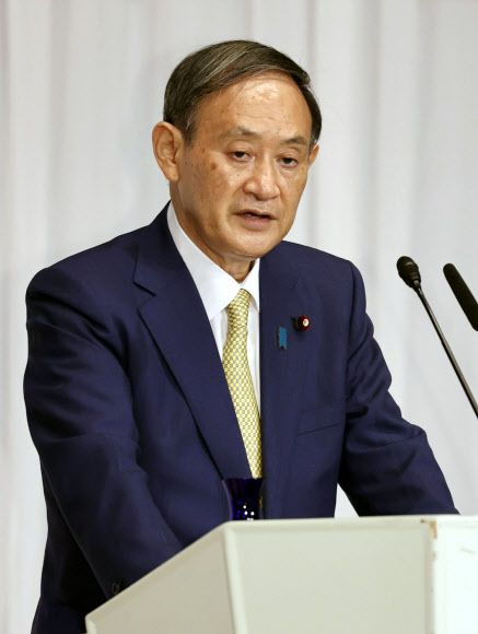 스가 요시히데 관방장관.교도 연합뉴스