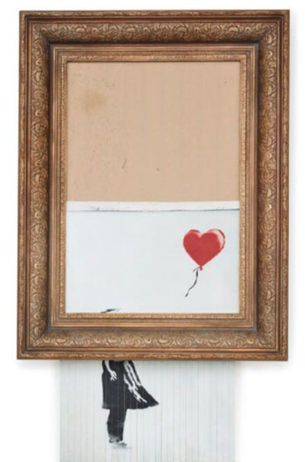 뱅크시의 '풍선없는 소녀'(Girl without Balloon, 2021).