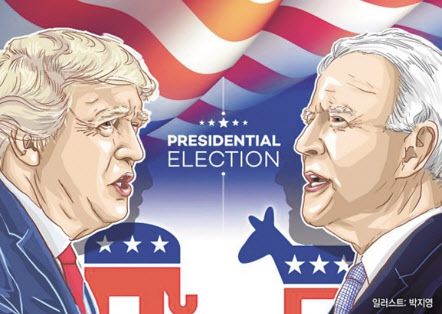 미국 대통령 선거 표심에 영향을 미치는 걸로 알려진 TV토론에서 유권자의 절반 가량은 도널드 트럼프 대통령이 조 바이든 민주당 후보를 누를 걸로 본다는 조사 결과가 나왔다. 경제 상황에 대해선 10명 중 3명 가량이 ‘회복상태’라고 답했다.