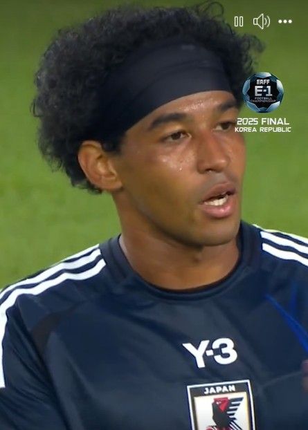 일본 대표팀 혼혈 공격수 저메인 료. 사진 | 동아시아축구연맹 SNS