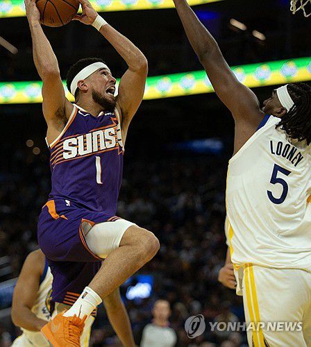 피닉스 선스의 데빈 부커[USA TODAY Sports.재배포 및 DB 금지]