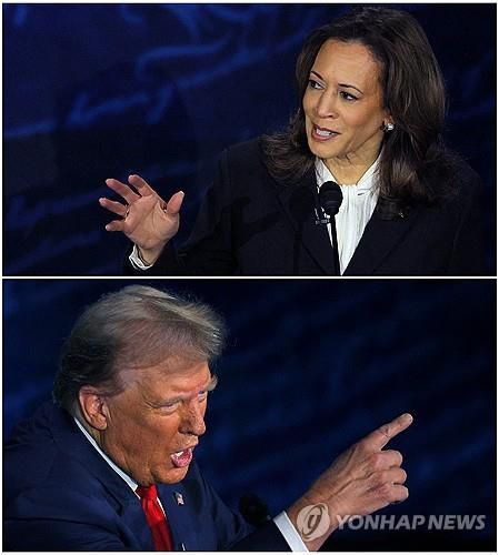 미국 대선후보 TV 토론[로이터=연합뉴스. 재판매 및 DB 금지]