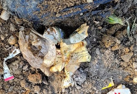 수도권매립지서 발견된 5만원권 [수도권매립지관리공사]