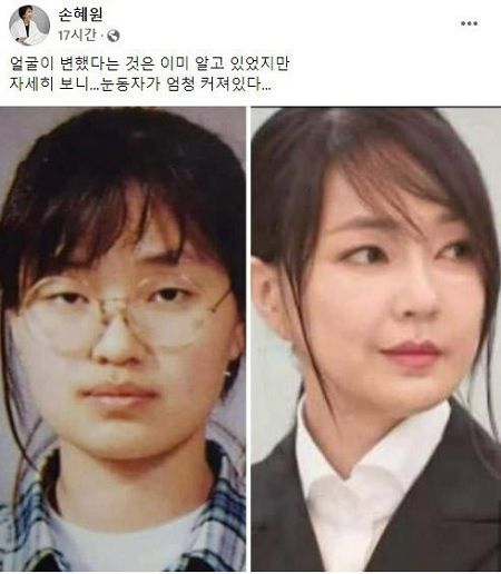 /사진=손혜원 페이스북