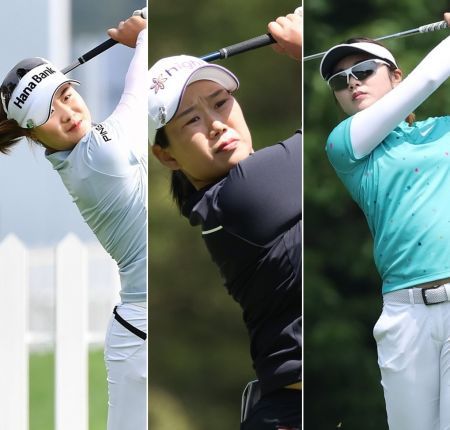 김희준과 나희원, 손예빈(왼쪽부터)이 정규투어에 잔류하기 위해 생존 경쟁을 벌이고 있다.