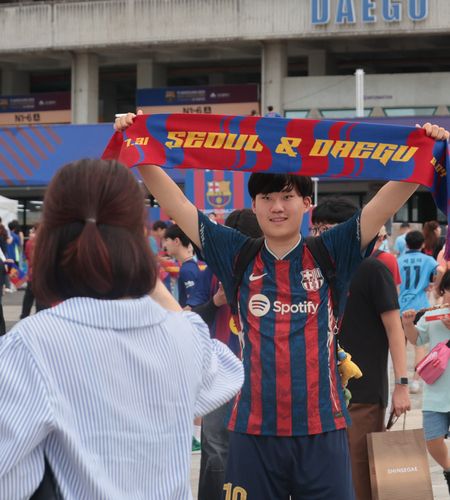 바르셀로나 팬[촬영 황수빈]