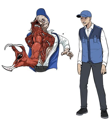 웹툰 '요괴' 속 택배기사로 가장한 요괴[드림팩토리스튜디오 제공]