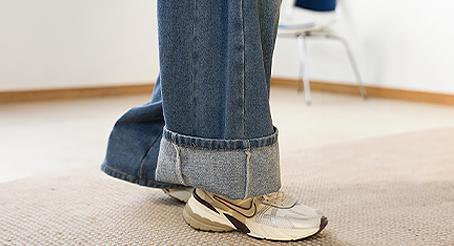 에비뉴 절개 데님 팬츠+기모버전