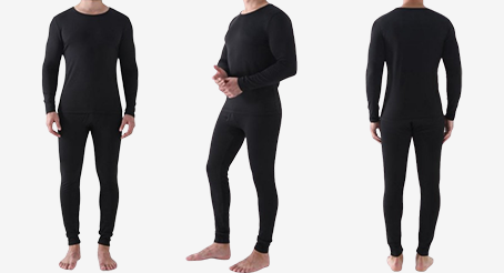 1+1 남성용 소프트 기모 발열 내의 세트