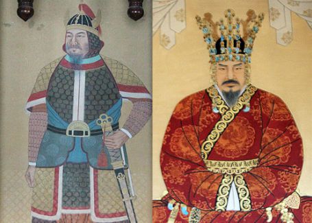 김해 김씨인 김유신이 김춘추와 인척관계를 맺으며, 김해 김씨의 입지를 확장했다는 설도 유력하다. 사진은 김유신(왼쪽)과 김춘추. [사진=X 갈무리]