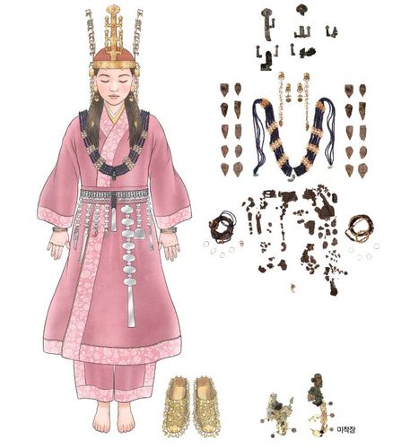 쪽샘 44호 무덤의 주인과 부장품 국립경주문화재연구소가 발간한 발굴 조사 자료집 캡처 [국립경주문화재연구소 제공. 재판매 및 DB 금지]