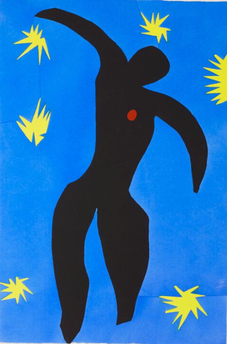 앙리 마티스, '이카루스', 1946, 과슈를 칠한 색종이 콜라주, 43.4x34.1cm, 파리 조르주 퐁피두 센터