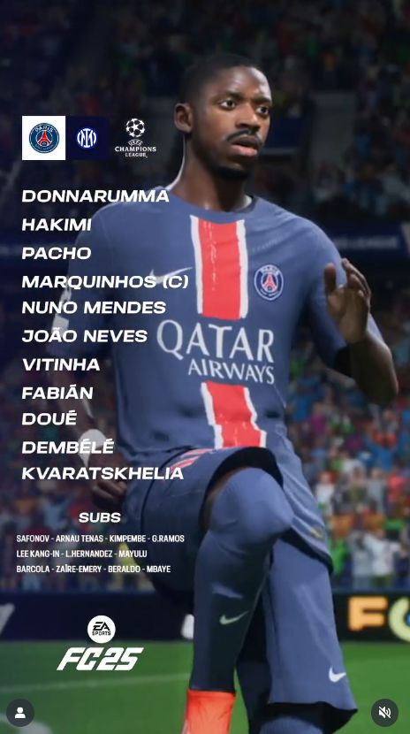 PSG 인스타그램 캡처