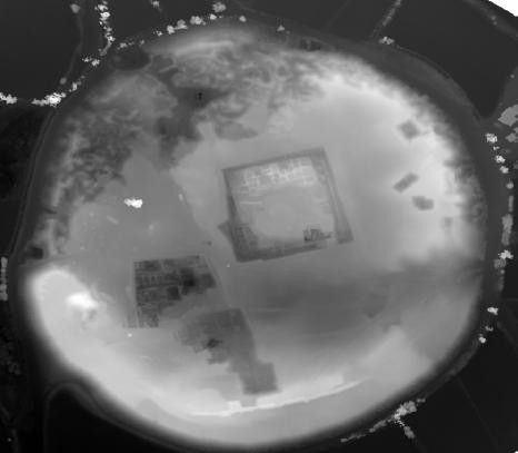 항공 촬영 수치표고모형(DEM) 자료[국립문화유산연구원 제공. 재판매 및 DB 금지]