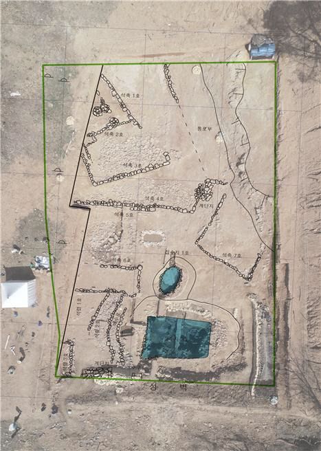 대구 팔거산성 유적 전경.    문화재청 제공