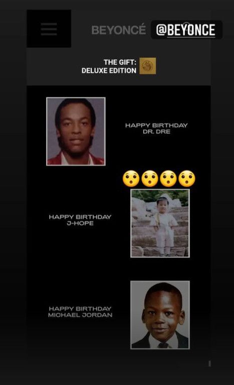 제이홉 인스타그램, 비욘세 공식 홈페이지 캡처 © 뉴스1