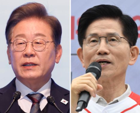 이재명 더불어민주당 대통령 후보(왼쪽), 김문수 국민의힘 대통령 후보. 연합뉴스