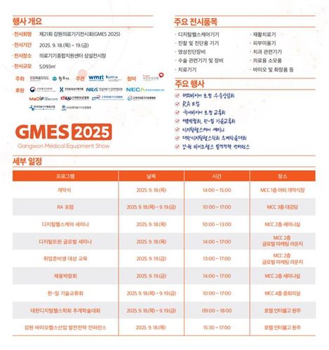 '제21회 강원의료기기전시회'[원주의료기기산업진흥원 제공.재판매 및 DB 금지]